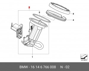 Датчик, запас топлива 16 14 6 766 008 BMW