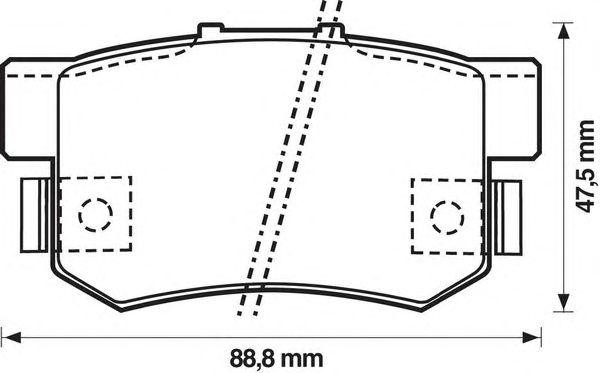 Комплект тормозных колодок, диско 572138B BENDIX JURID