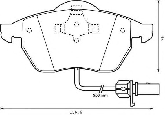 Комплект тормозных колодок, диско 573022B BENDIX JURID