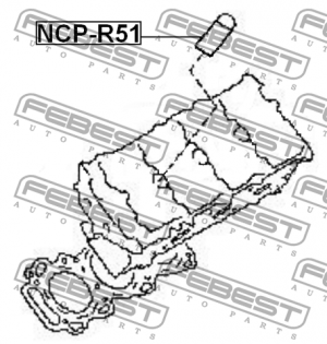 Втулка свечного колодца NCP-R51 FEBEST