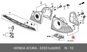 Фонарь задний 33551SNB003 HONDA