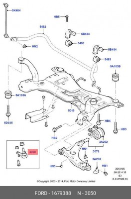 Опора шаровая подвески 1 679 388 FORD