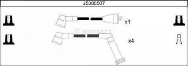 Ккомплект проводов зажигания J5380507 H B JAKOPARTS NIPPARTS