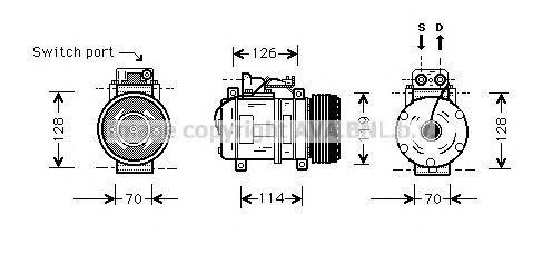 Компрессор, кондиционер MSK273 AVA