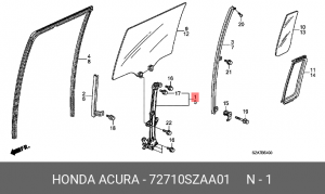 Привод стеклоподъемника 72710SZAA01 HONDA