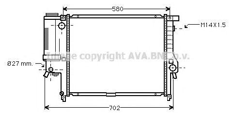 Радиатор охлаждения ДВС BW2121 AVA