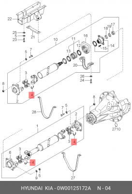 Кольцо стопорное 0W00125172A HYUNDAI KIA