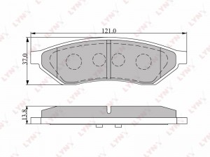 Колодки тормозные дисковые BD-1804 LYNXAUTO