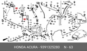 Винт крепления 9391325280 HONDA