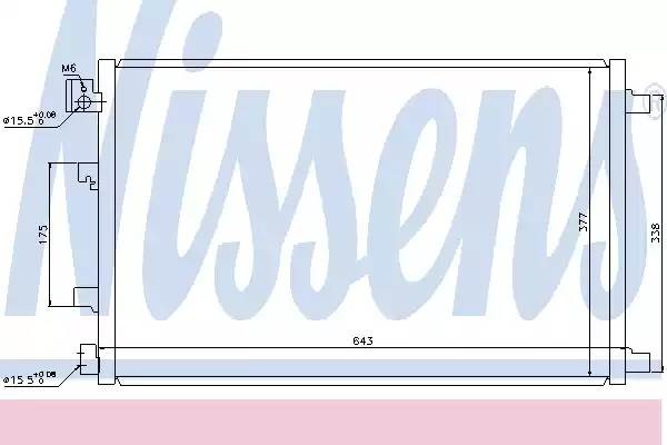 Конденсатор, кондиционер 940039 NISSENS