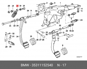 Пружина сжатия 35 31 1 152 540 BMW