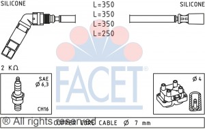 Ккомплект проводов зажигания 4.7232 FACET