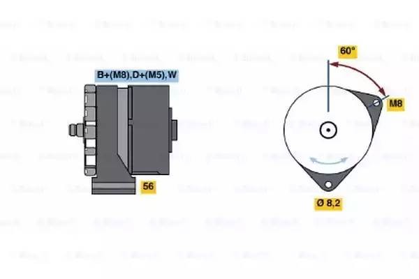 Генератор 0 120 468 080 BOSCH