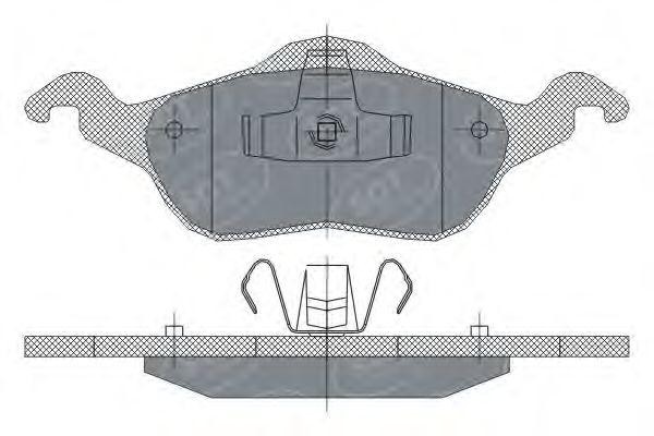 Комплект тормозных колодок, диско SP237 SCT