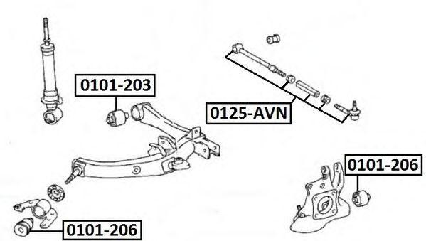 Сайлентблок 0101-206 ASVA