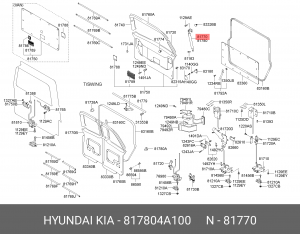 Упругий элемент, крышка багажника / помещения для груза 817804A100 HYUNDAI KIA
