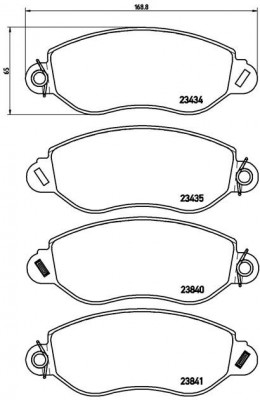 Комплект тормозных колодок, диско P24053 BREMBO