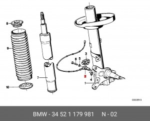 Датчик, частота вращения колеса 34 52 1 179 981 BMW