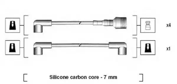 Ккомплект проводов зажигания 941044120502 MAGNETI MARELLI