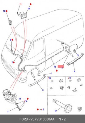 Пружина подвески V87VG-18080-AA FORD