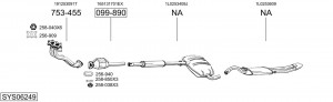 Средний глушитель выхлопных газов 280063 BOSAL
