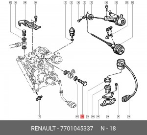 Болт 7701045337 RENAULT