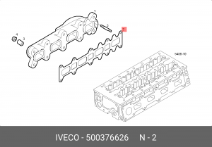 Прокладка, выпускной коллектор 500376626 IVECO