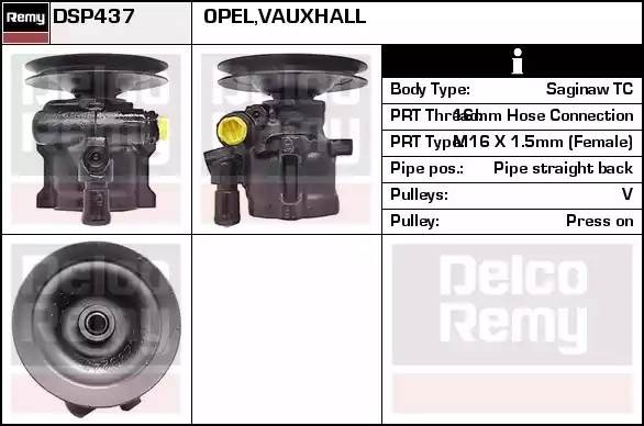 Гидравлический насос, рулевое управление DSP437 DELCO REMY