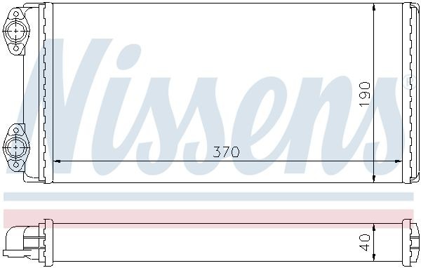 Теплообменник, отопление салона 73625 NISSENS