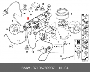 Компрессор пневматической подвески 37 10 6 789 937 BMW