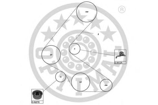 Комплект ремня ГРМ SK-1168 OPTIMAL