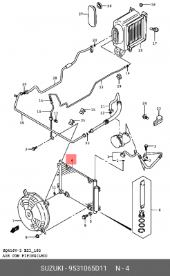 Конденсатор, кондиционер 95310-65D11 SUZUKI