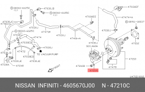 Плоская шайба 46056-70J00 NISSAN