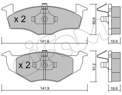 Комплект тормозных колодок, диско 822-206-1 CIFAM