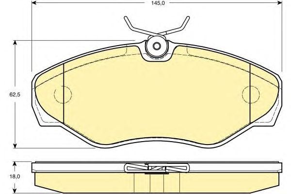 Комплект тормозных колодок, диско 6114781 GIRLING