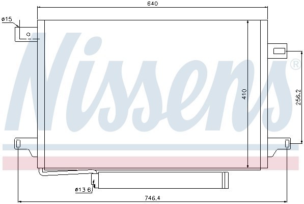 Конденсатор, кондиционер 940054 NISSENS