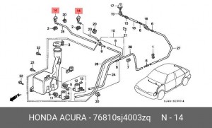 Форсунка стеклоомывателя 76810SJ4003ZQ HONDA