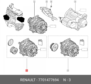 Генератор 7701477694 RENAULT
