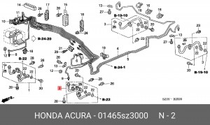 Тормозной шланг 01465SZ3000 HONDA