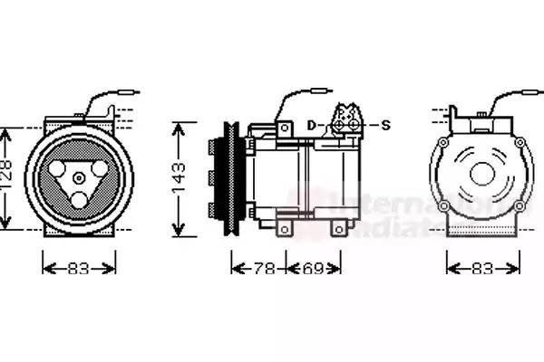 Компрессор, кондиционер 8200K124 VAN WEZEL