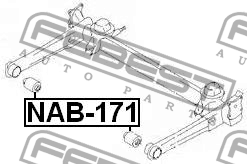 Сайлентблок задней балки NAB-171 FEBEST