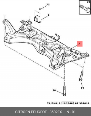 Подрамник передней подвески 3502 FX CITROEN PEUGEOT