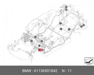 Разъем электрический 61136901842 BMW