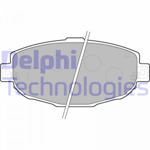 Комплект тормозных колодок, диско LP1661 DELPHI