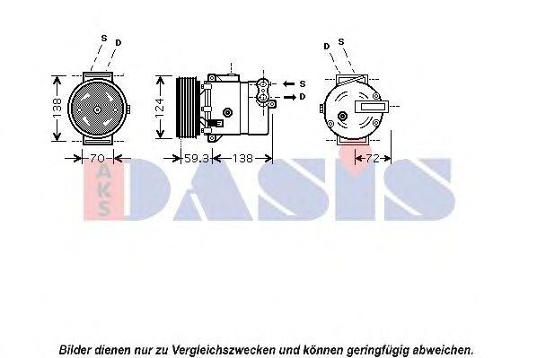 Компрессор, кондиционер 851039N AKS DASIS