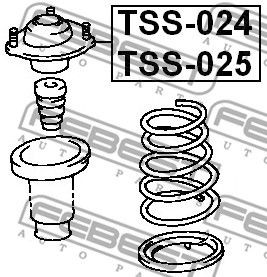 Опора амортизатора подвески TSS025 FEBEST