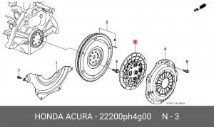 Диск сцепления 22200PH4G00 HONDA
