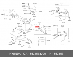 Подвеска, рычаг независимой подвески колеса 5521538000 HYUNDAI KIA