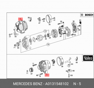 Генератор A0131548102 MERCEDES BENZ