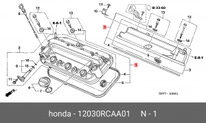 Прокладка крышки ГБЦ (комплект) 12030RCAA01 HONDA